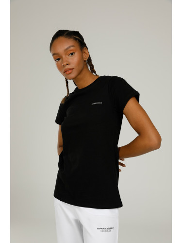 Lumberjack CT122 BASIC C NECK T-SHIR BLACK Woman Sleeve T-Sh