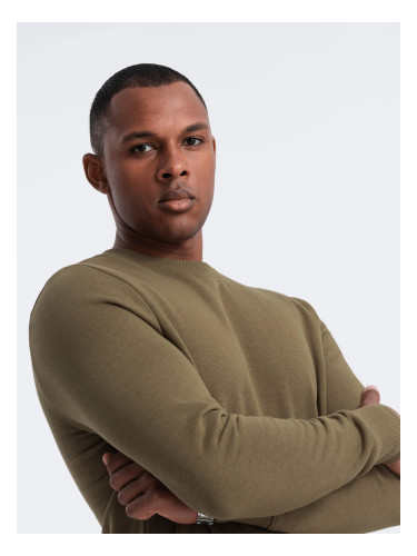 Ombre BASIC men's cotton non-stretch sweatshirt - olive