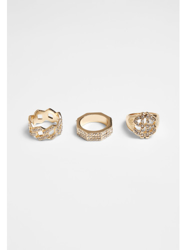 Rings - 3pcs - gold colors