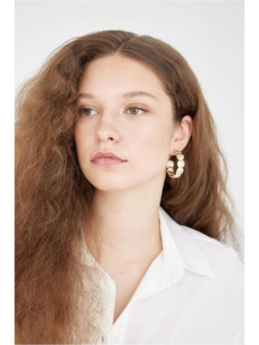 DEFACTO Women's Hoop Gold Earrings