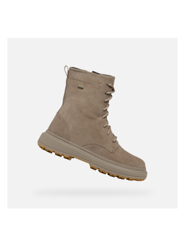Beige women's ankle boots Geox Lamidie + Grip Abx - Women's