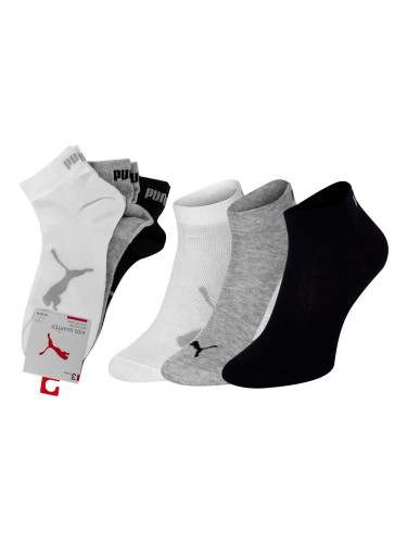 Puma Unisex's Socks 3Pack 90796102 Grey/Black/White