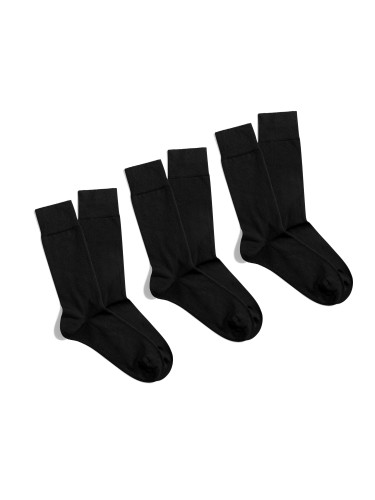 Banana Socks Unisex's 3Pack Socks Essentials Noir Elegance