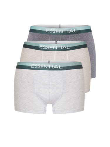 Trendyol Pack of 3 Patterned/Plain Cotton Boxers