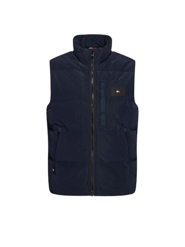 Tommy Hilfiger Vest - HIGH LOFT STAND COLLAR VEST blue