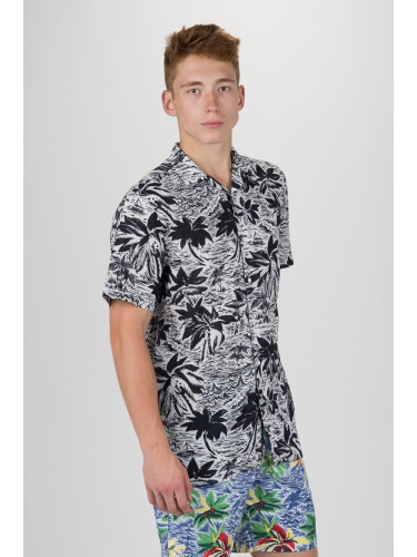 Shirt - TOMMY HILFIGER HAWAIIAN PRINT SHIRT S/S white-black