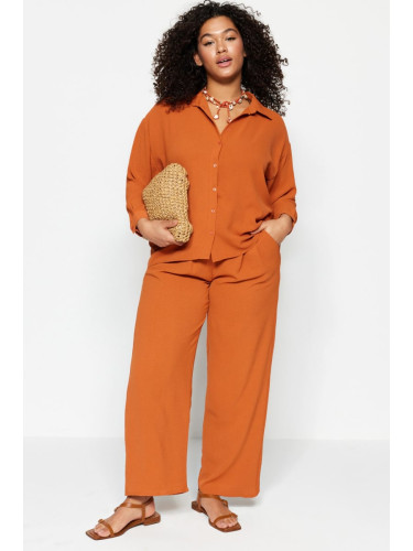 Trendyol Curve Tile Shirt Pants 2-Piece Woven Suit