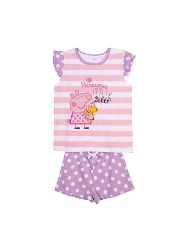 SHORT PYJAMAS SINGLE JERSEY SUSPENDERS PEPPA PIG