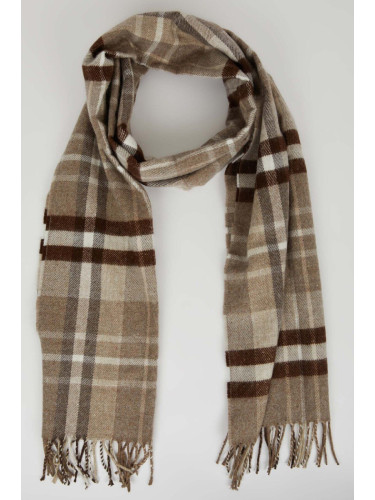 DEFACTO Men's Plaid Woven Scarf