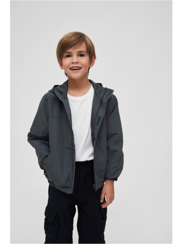 Children's summer windbreaker with front zipper anthracite