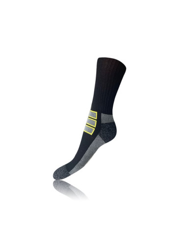 Bellinda 
OUTDOOR SOCKS - Socks for hiking and work shoes - black - yellow