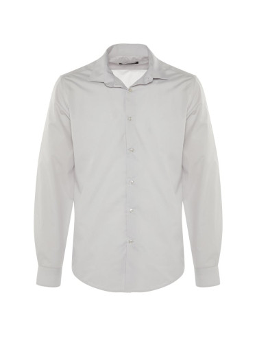 Trendyol Gray Men's Slim Fit Basic Shirt