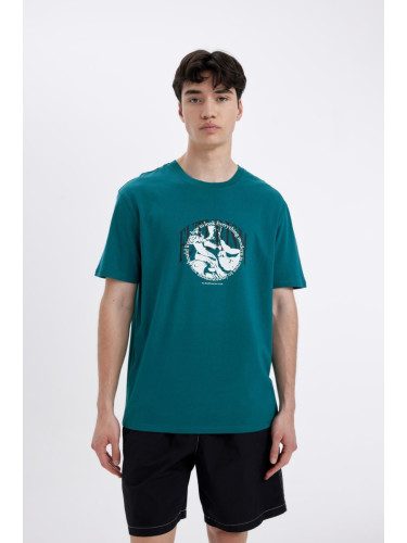 DEFACTO Regular Fit Crew Neck Printed Short Sleeve T-Shirt