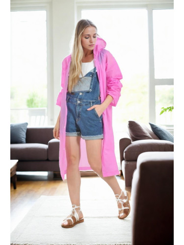 89762 Dewberry Waterproof Windproof Womens Raincoat-PINK