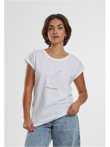 Ladies Cocktail O'Clock Tee white