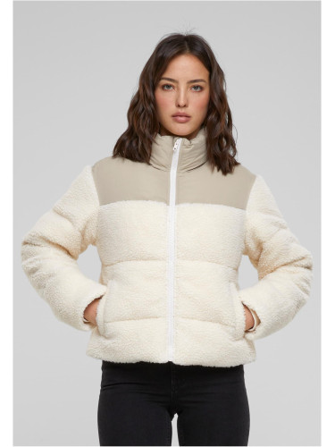 Women's short jacket Sherpa Mix sand/beige