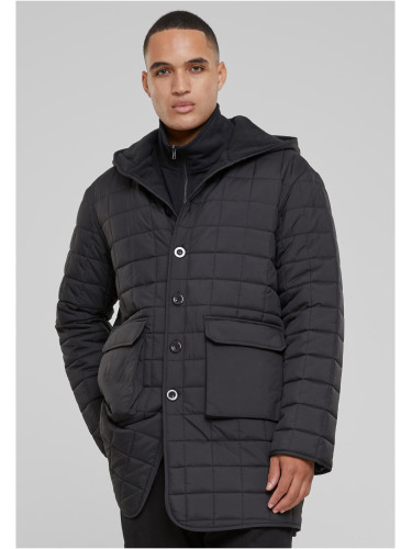 Men's parka with lining Lined black