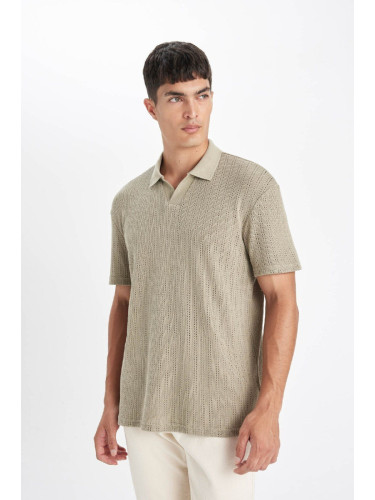 DEFACTO Regular Fit Short Sleeve Knitted Polo Shirt