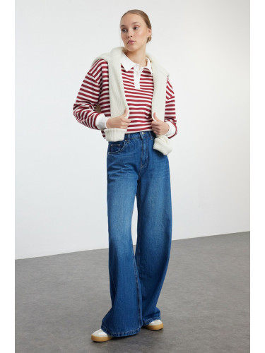 Trendyol Blue High Waist Extra Wide Leg Palazzo Jeans