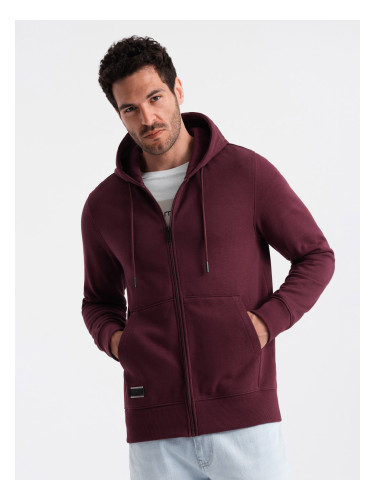 Ombre Unzipped cotton men's BASIC sweatshirt - maroon