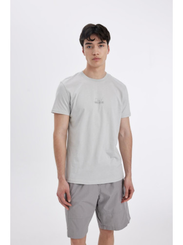 DEFACTO Slim Fit Crew Neck Printed Short Sleeve T-Shirt