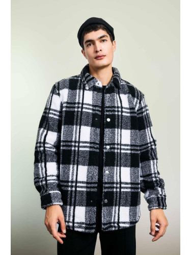 DEFACTO Regular Fit Checkered Shirt Jacket