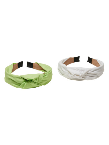 Headband with knot 2-pack light mint/white