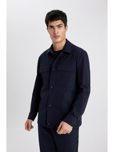 DEFACTO Regular Fit Polo Neck Shirt Jacket