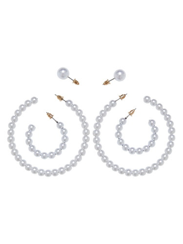 Pearl hoop earrings 3-pack