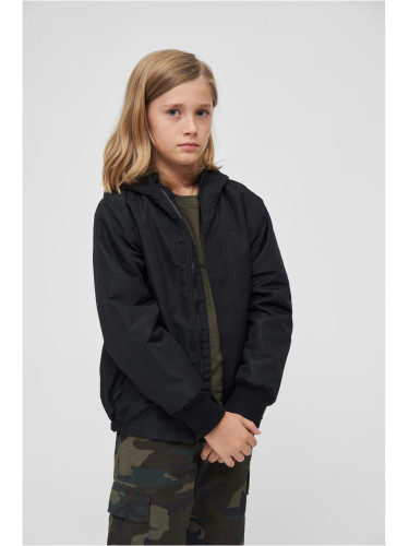 Children's windbreaker with front zipper black