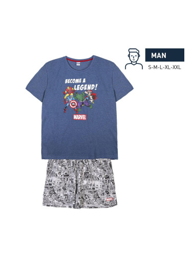 SHORT PYJAMAS SINGLE JERSEY POINT MARVEL