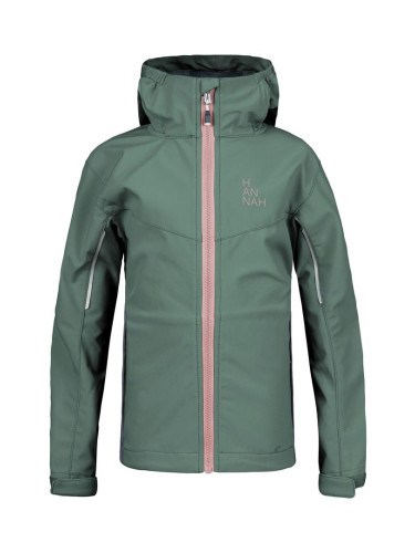 Girls' softshell jacket Hannah CAPRA JR dark forest/india ink