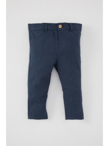 DEFACTO Baby Boy Striped Straight Leg Gabardine Trousers