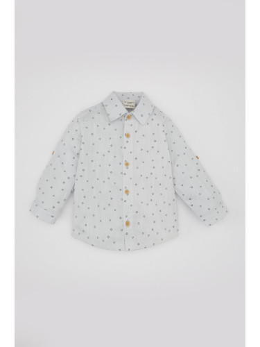 DEFACTO Baby Boy Voile Long Sleeve Patterned Shirt