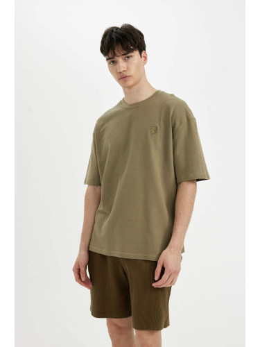 DEFACTO Oversize Fit Crew Neck Printed T-Shirt