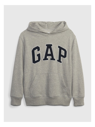 Grey boys' sweatshirt campus logo GAP