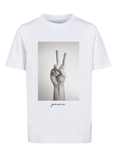 Children's T-shirt with peace sign white