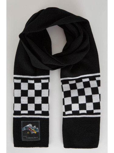 DEFACTO Boy's Checkered Woven Label Scarf