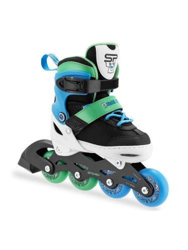 Spokey JOY Children's collets with a pair of beads, black-blue, ABEC7 Carbon, size 27-30