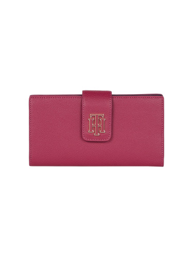 Tommy Hilfiger Wallet - TH OUTLINE LRG FLAP pink