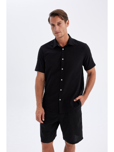 DEFACTO Regular Fit Polo Neck Cotton Short Sleeve Shirt