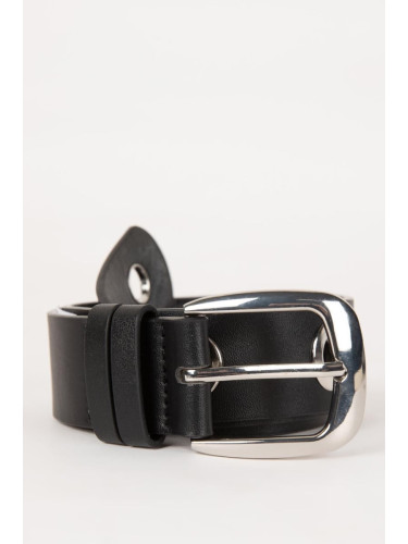 DEFACTO Women's Faux Leather Classic Belt