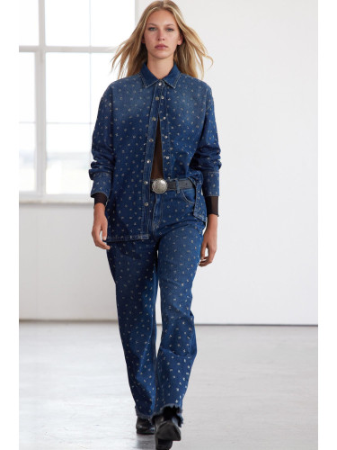 Trendyol Limited Edition Blue Stone High Waist Wide Leg Jeans