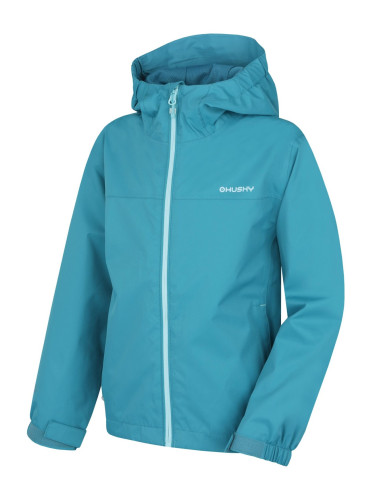 Children's hardshell jacket HUSKY Nelory K faded turquoise