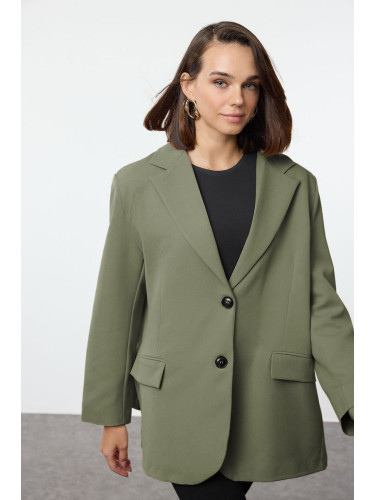 Trendyol Light Khaki Extra Oversize Blazer Jacket