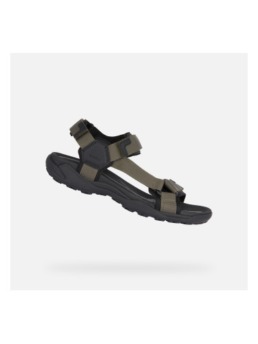 Light green men's sandals Geox Terreno + Grip - Men