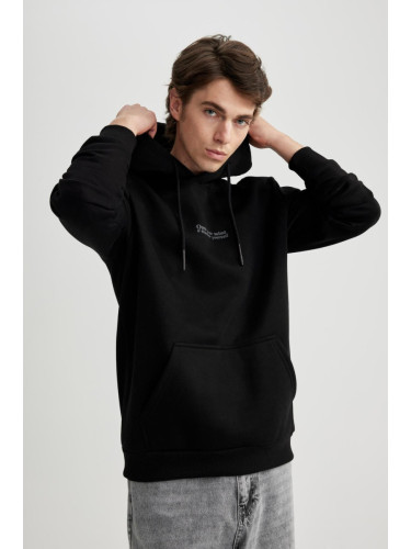 DEFACTO Regular Fit Hooded Printed Sweatshirt