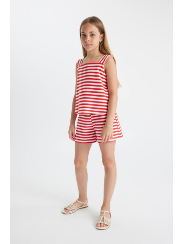 DEFACTO Girls' Striped Shorts