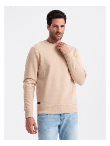 Ombre BASIC men's non-stretch cotton sweatshirt - beige