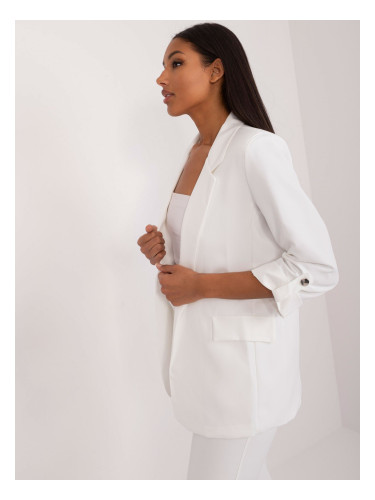 White women's blazer with 3/4 sleeves OCH BELLA